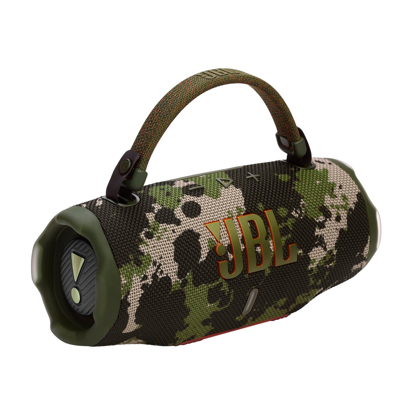 JBL Charge 6 - Portable Waterproof & Drop-Proof Bluetooth Speaker, Bold Pro Sound with AI Sound Boost, 28Hrs of Playtime, Built-in powerbank & Comes with a Sturdy/Removable Carrying Strap (Squad)
