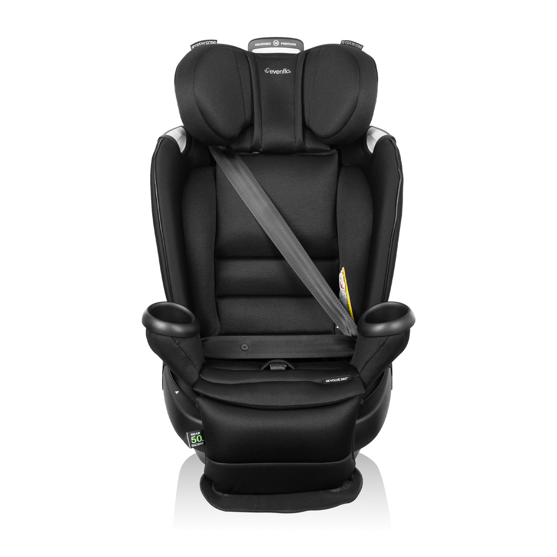 Evenflo Gold Revolve360 Extend All-in-One Rotational Car Seat with SensorSafe - Onyx Evenflo