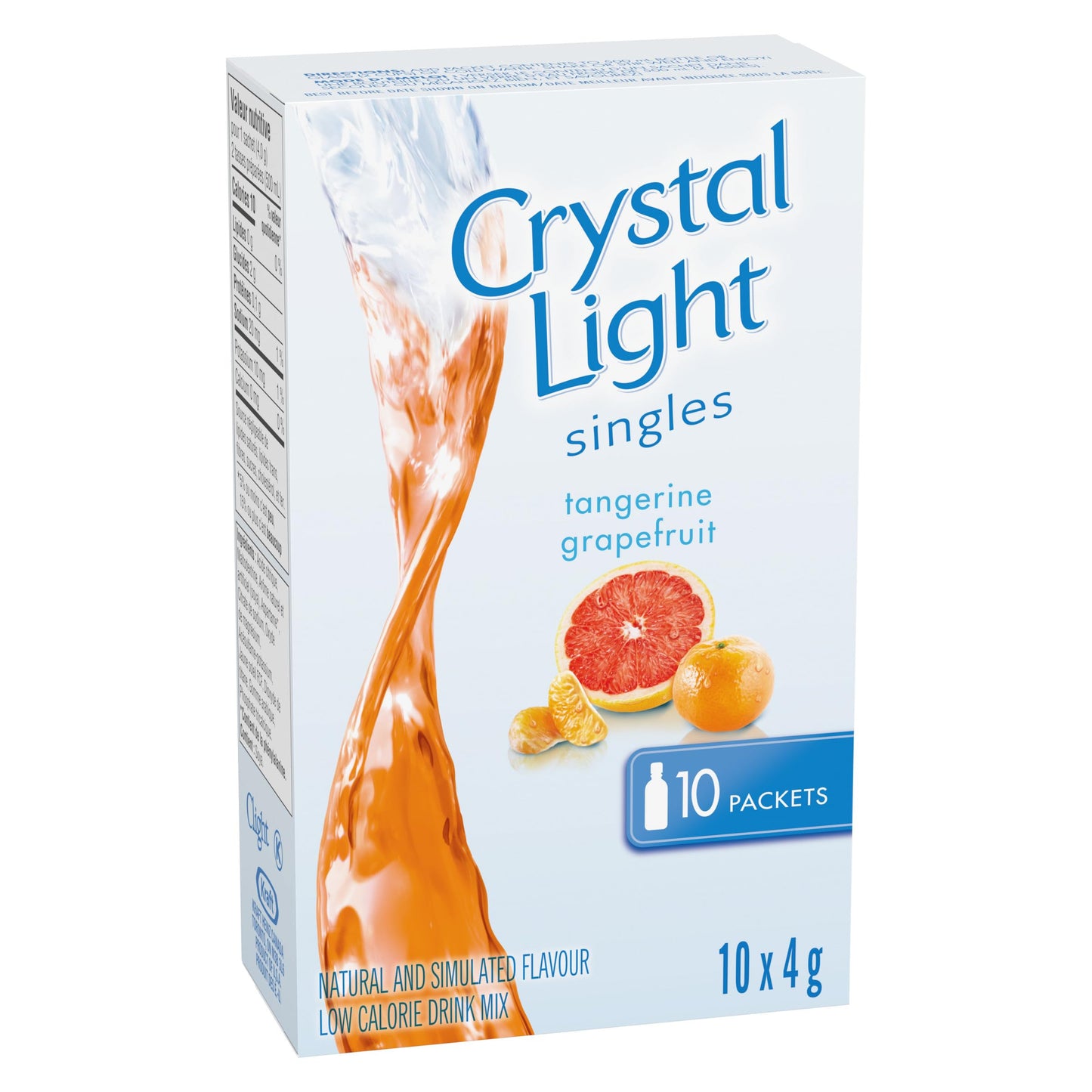 Crystal Light Singles Tangerine Grapefruit Drink Mix - 10 Calorie Packets