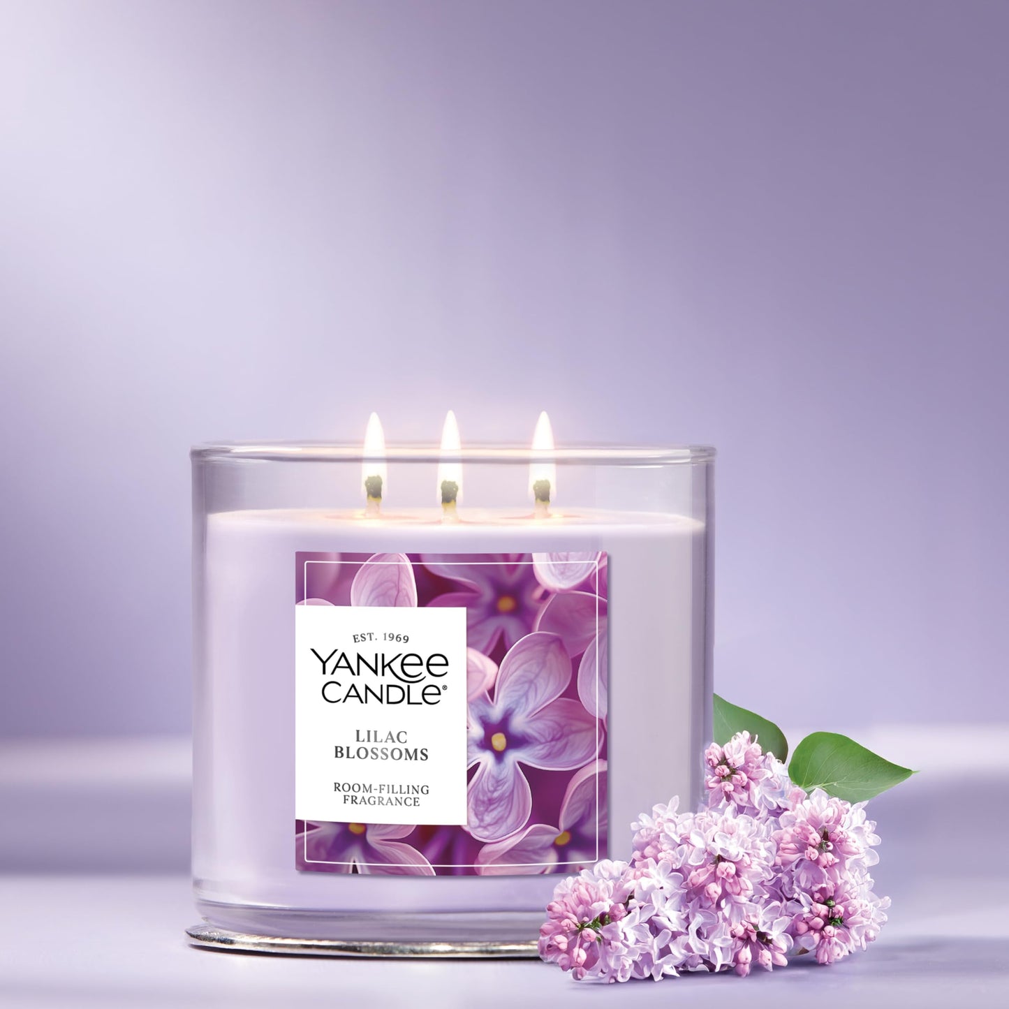 Yankee Candle 3 Wick Candle Jar, Scented Candle with up to 40 Hours of Burn Time, Premium Plant Wax Blend for Consistent Long Lasting Scent from First to Last Burn, Lilac Blossom 🍁 All In One Marketplace Canada