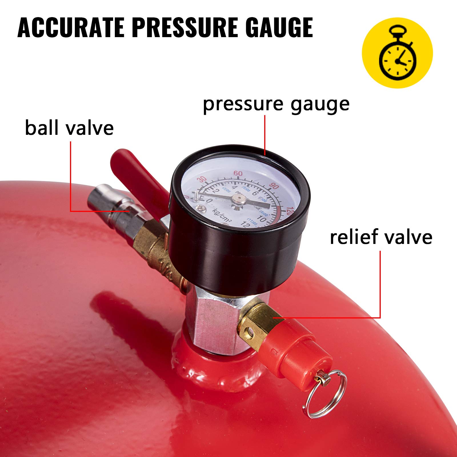 VEVOR Waste Oil Drain Tank 20 Gallon Portable Oil Drain Air Operated Drainer Oil Change, Oil Drain Container, Fluid Fuel Transfer Drainage Adjustable Funnel Height, with Wheel For Easy Oil Removal VEVOR