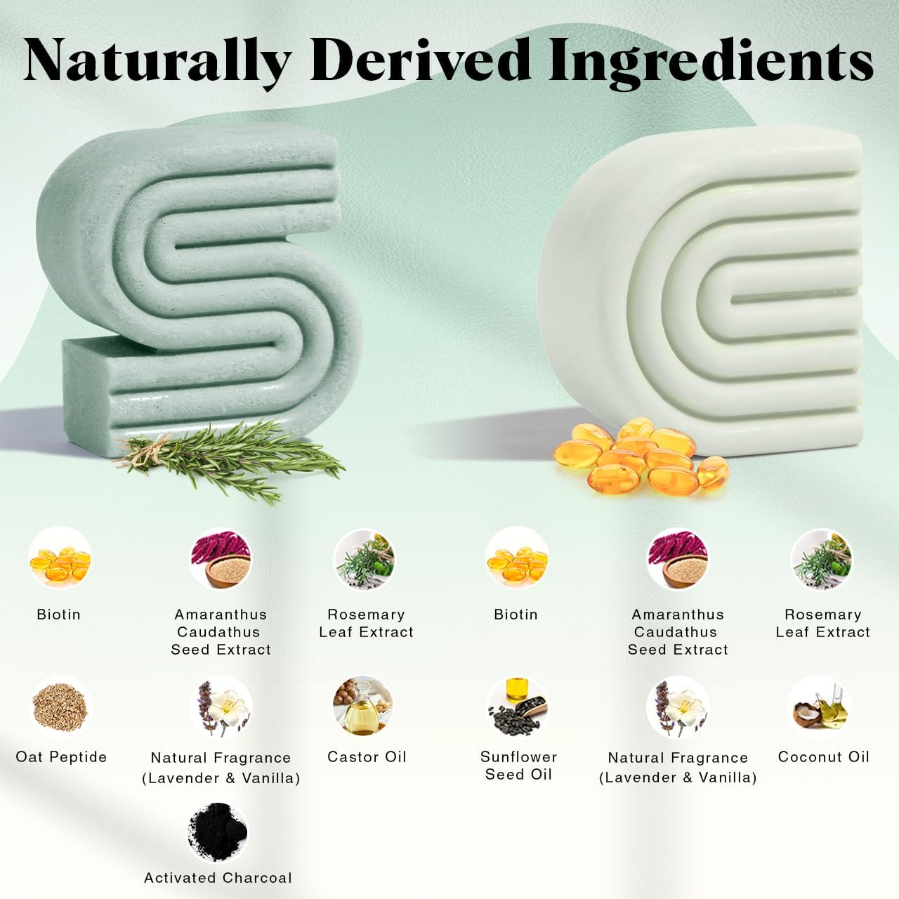 Kitsch Rosemary & Biotin Shampoo and Conditioner Set for Hair Growth - Strengthening, Thickening & Volumizing Shampoo and Conditioner Bar - Paraben, Sulfate & Silicone Free - 2 pack - Available at All In One Marketplace Canada