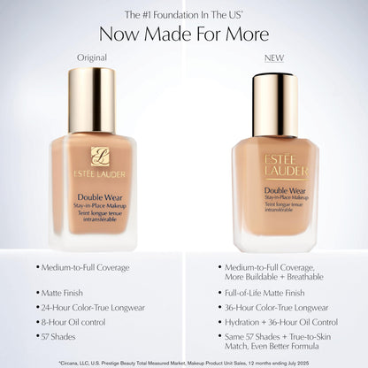 Estée Lauder Double Wear Stay-in-Place 24-Hour Long-Wear Matte Foundation, 30 ml, 2N1 Desert Beige Estee Lauder