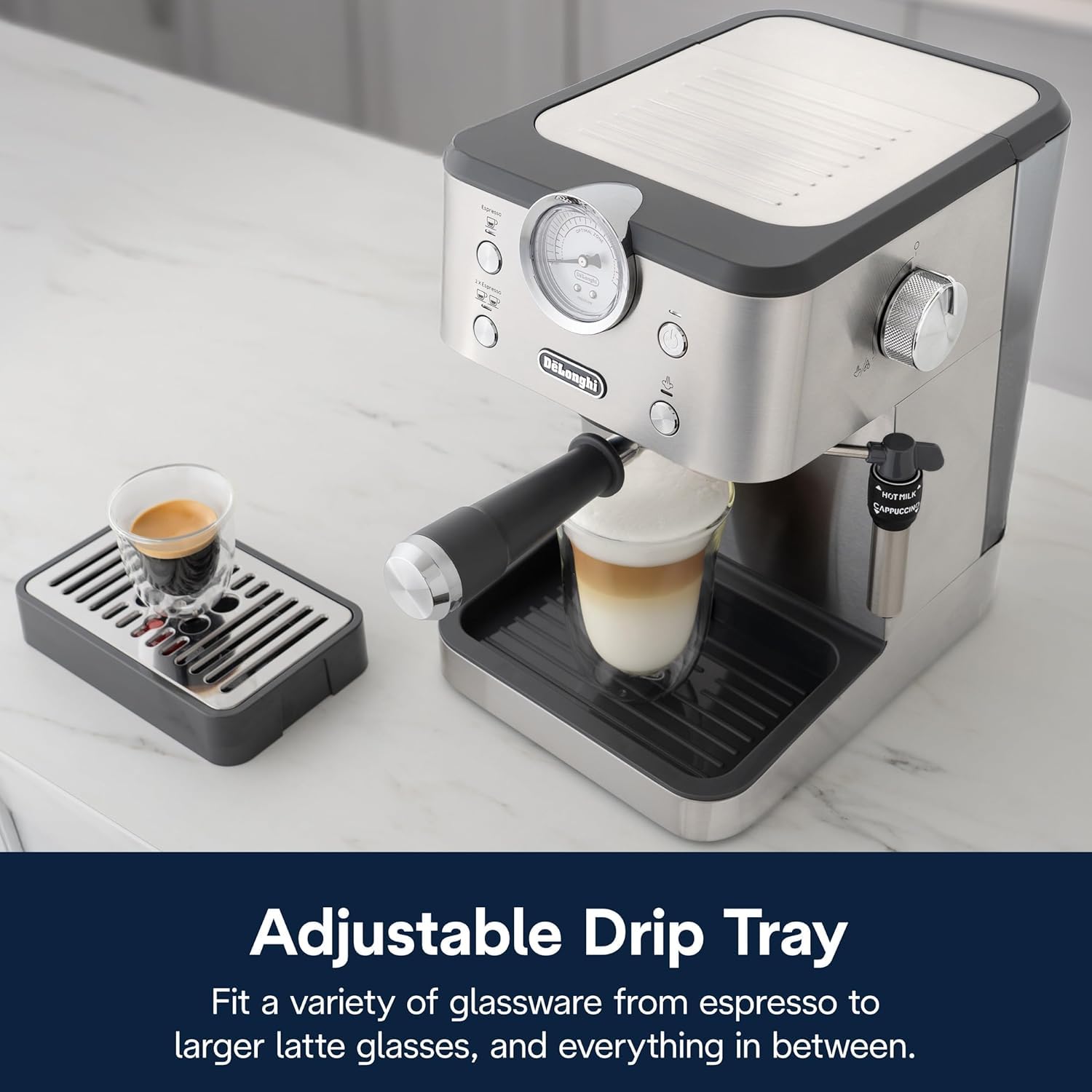 De'Longhi Classic Signature Espresso Machine, Adjustable Milk Frother De'Longhi