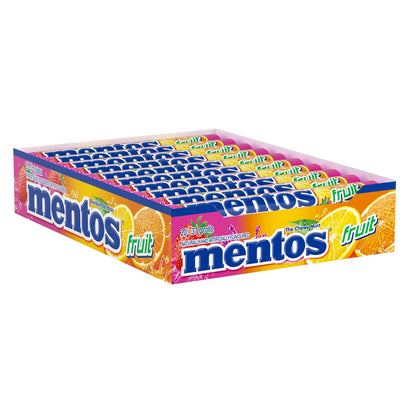 Mentos Chewy Mints, Fruit - Pack of 20 Rolls (280 Pieces), 37g per roll