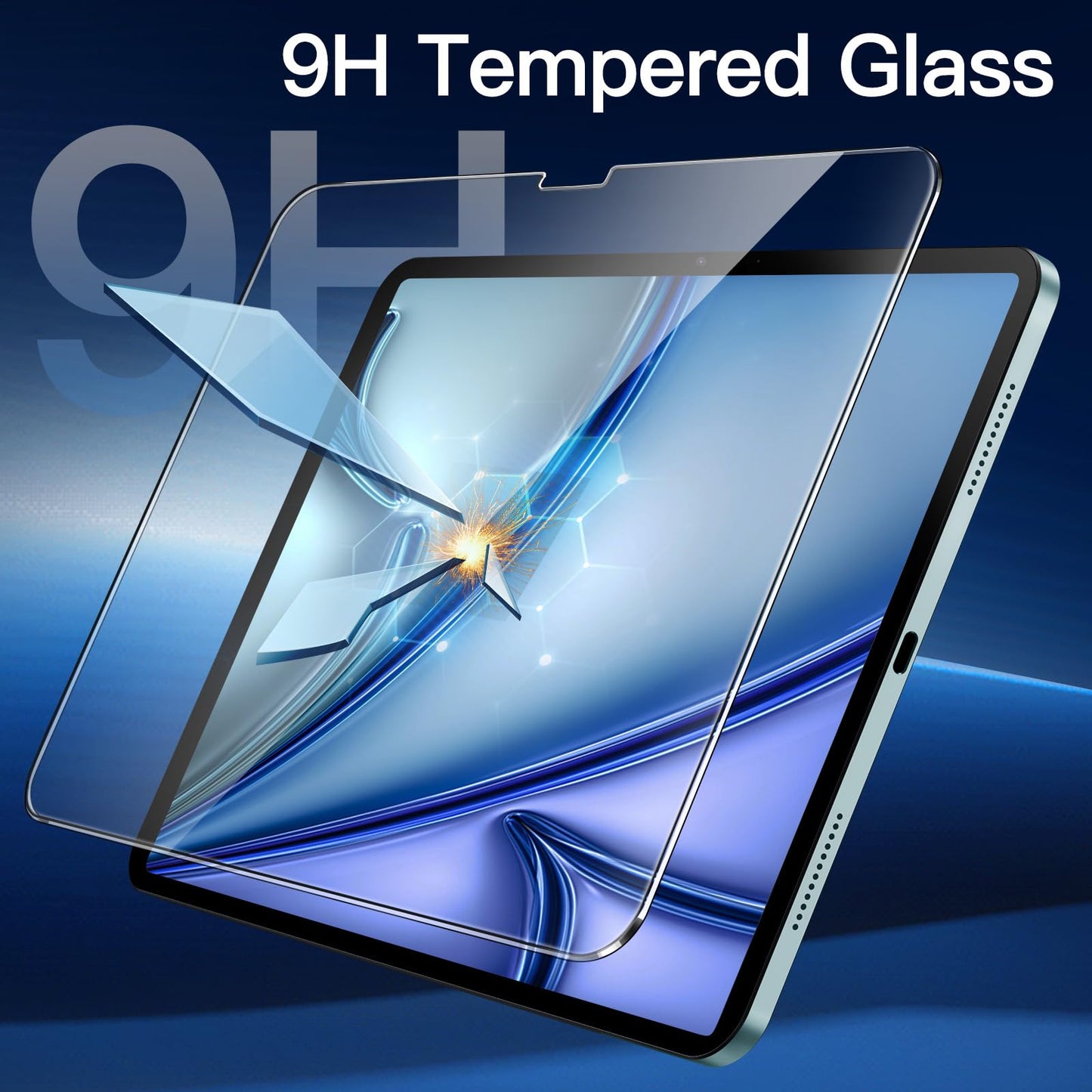 JETech Screen Protector for iPad Air 11-Inch M4/M3/M2 (2026/2025/2024), 9H Tempered Glass Film, HD Clear, 2-Pack - Available at All In One Marketplace Canada