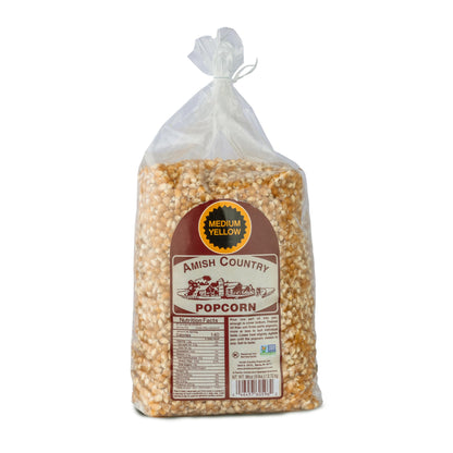 Amish Country Popcorn Medium Yellow Kernels | 6 lb Bag | Non-GMO, Gluten-Free & Nut-Free