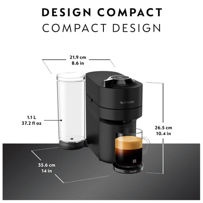 Nespresso Vertuo Pop+ Deluxe Single Serve Coffee and Espresso Machine by De’Longhi, Matte Black - Available at All In One Marketplace Canada