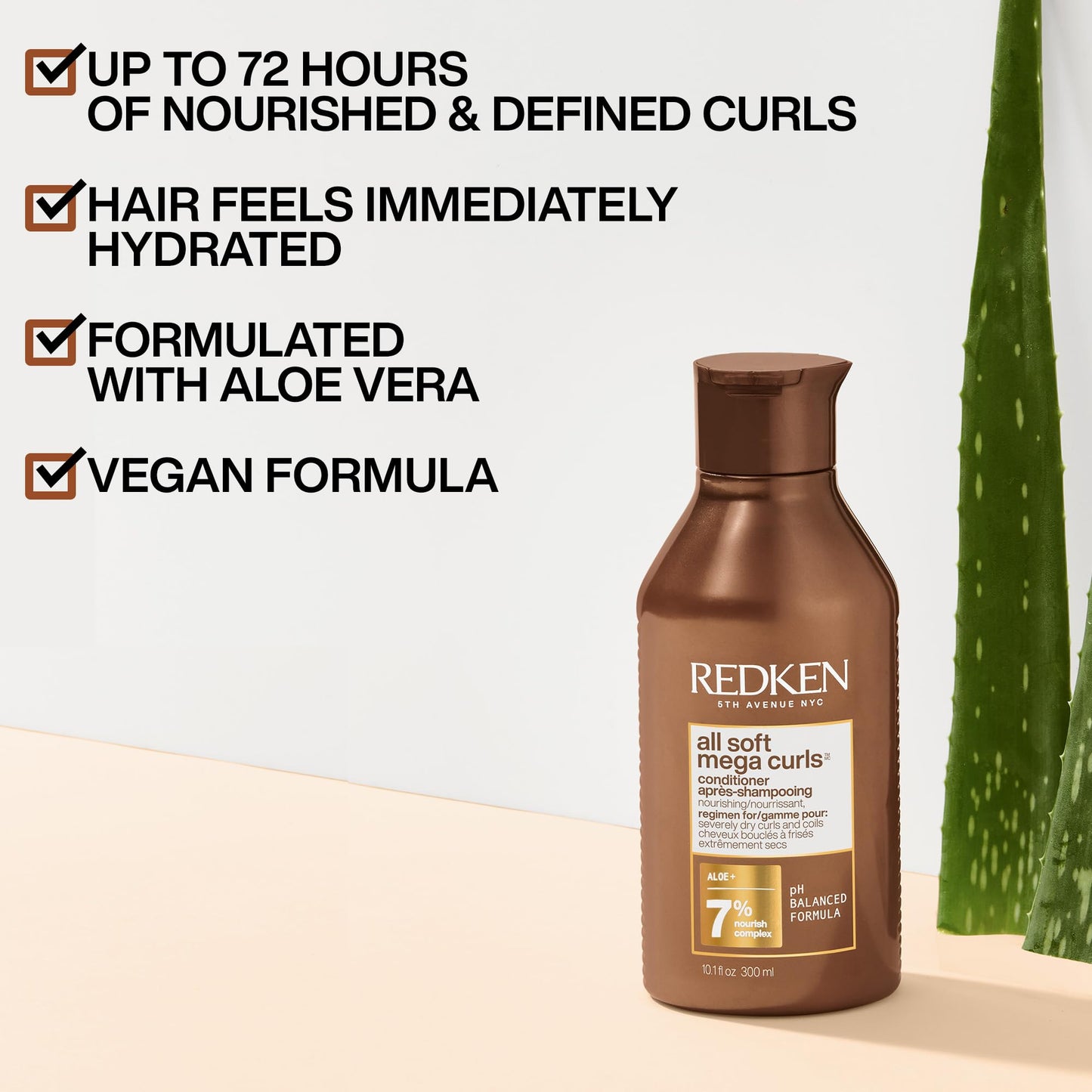Redken All Soft Mega Curls Conditioner, For Extremely Dry Hair, For Curly & Coily Hair, Nourishes & Softens Severely Dry Hair, With Aloe Vera, 300 ML 🍁 All In One Marketplace Canada Redken