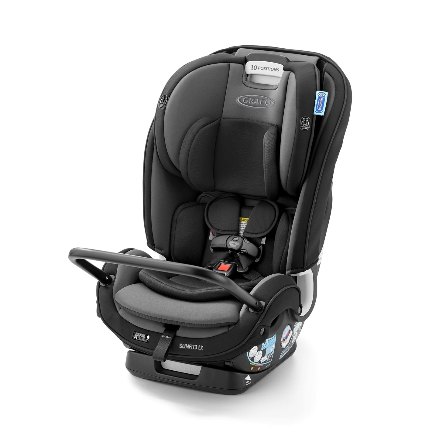 Graco SlimFit3 LX 3-in-1 Car Seat ft. Anti-Rebound Bar, Baby to Big Kid Car Seat, 2.2-45 kg (4-100 lb), Gotham Graco