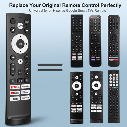 Universal Replacement Remote Control for All Hisense Smart Google TVs Compatible with UHD 4K LED HD ULED-No Setup Needed Programming