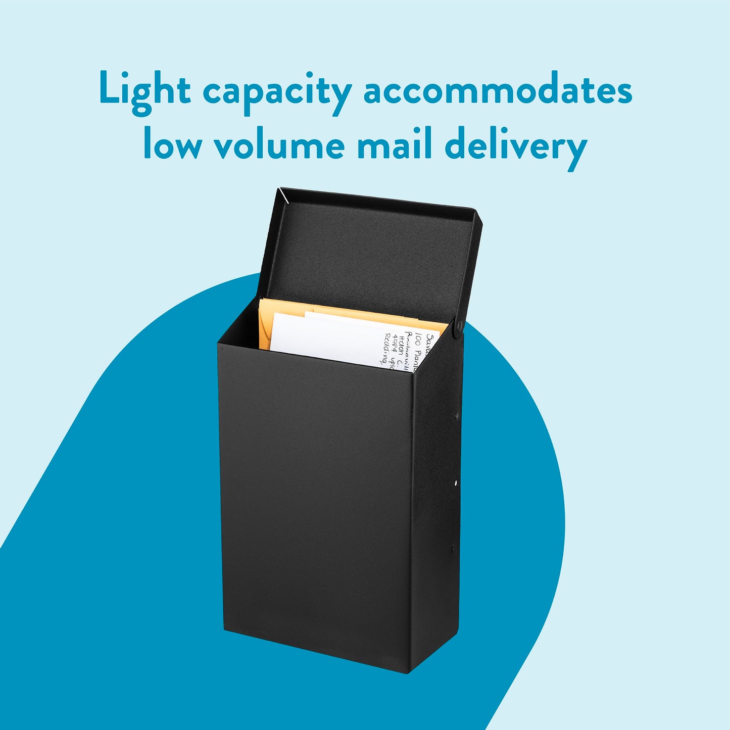 Architectural Mailboxes Modern Heritage Wall Mount Mailbox, Black, Small ARCHITECTURAL MAILBOXES