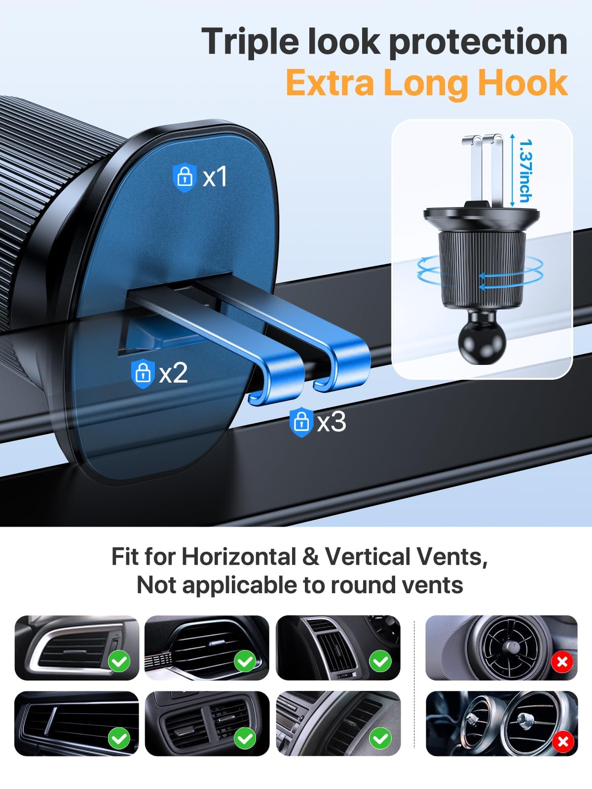 Miracase for MagSafe Car Mount【Won’t Block Vent &20 Strongest Magnets】 Magnetic Phone Holder for Car Phone Holder Mount Dash for Car Accessories for Women Men for iPhone 17 Pro Max Air 16 15 14 13 12 - Available at All In One Marketplace Canada