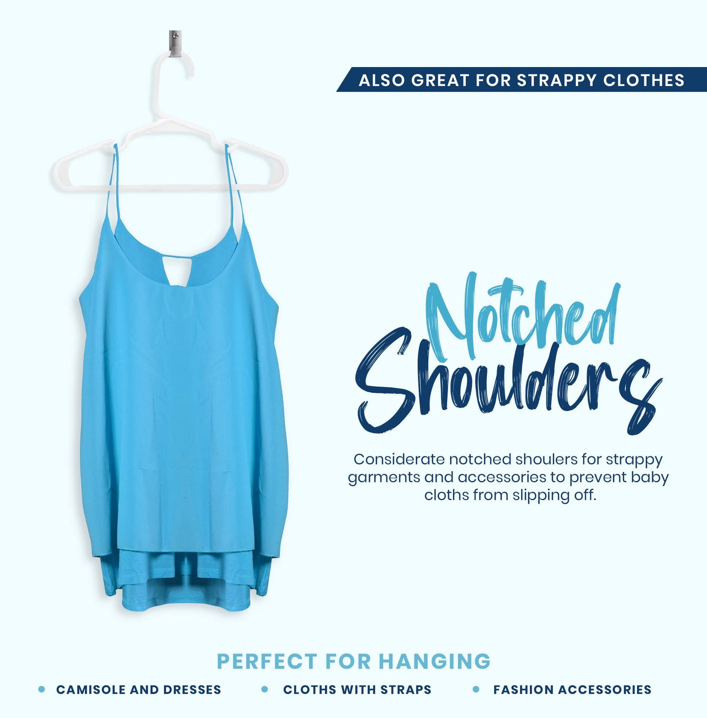 Utopia Home Kids Hangers - Plastic Baby Hangers for Closet - Childrens Hangers for Clothes & Infant Hangers for Closet - Ideal for Everyday Standard Use (White, Pack of 60) - Available at All In One Marketplace Canada