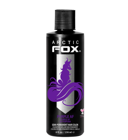 ARCTIC FOX CRUELTY FREE 100% VEGAN SEMI PERMANENT HAIR COLOUR DYE (236 ml, PURPLE AF)