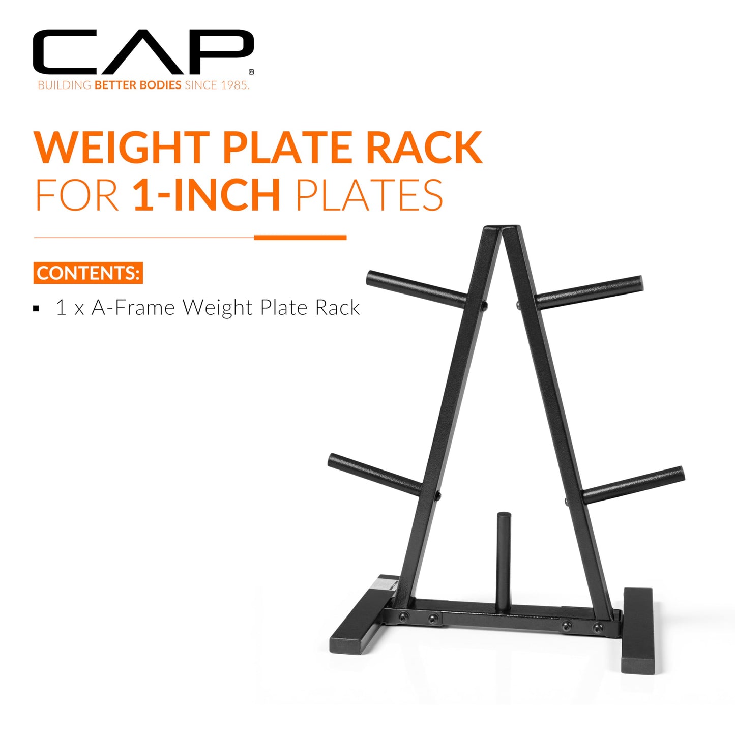 CAP Barbell 1-Inch Standard Weight Plate Rack | Black CAP