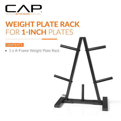 CAP Barbell 1-Inch Standard Weight Plate Rack | Black CAP