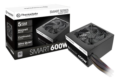 Thermaltake Smart 600W ATX 12V V2.3/EPS 12V 80 Plus Certified Active PFC Power Supply PS-SPD-0600NPCWUS-W 🍁 All In One Marketplace Canada