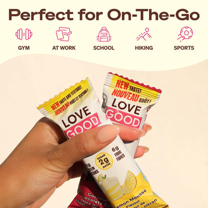 Love Good Protein Truffle Bars - Keto-Friendly Peanut Butter Chocolate Snack (12 Pack)