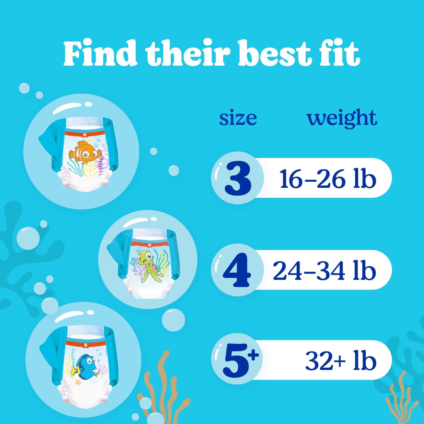 HUGGIES Disposable Swim Diapers - Size 3 Small, Huggies Little Swimmers, 40 ct