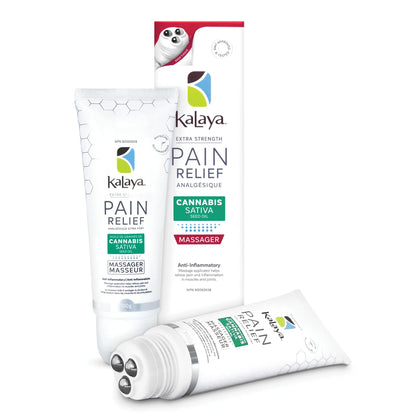 KaLaya Extra Strength Pain Relief Cream With CSSO and Roller Massager Ball for Back, Neck, Muscle, Shoulder, Hand and Knees with Natural Active, Pain Blocking & Anti inflammatory Ingredients (100g) 🍁 All In One Marketplace Canada
