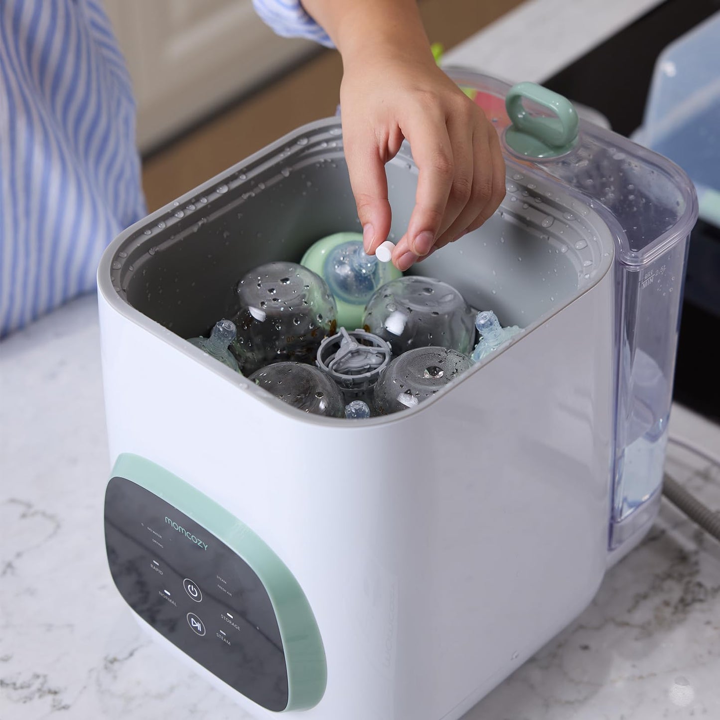Momcozy Official Washing Block, 120 Tablets for KleanPal Pro Baby Bottle Washer – Effective Cleaning & Odor Removal