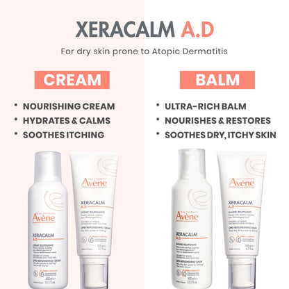 Eau Thermale Avene XeraCalm a.d lipid-replenishing cream, eczema moisturizer, 400 ml EAU THERMALE AVENE
