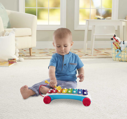 Fisher-Price Toddler Pull Toy, Classic Xylophone Pretend Musical Instrument with Mallet for Preschool Kids Ages 18+ Months Fisher-Price