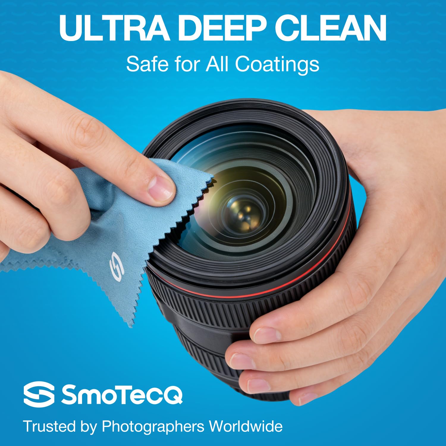 SmoTecQ Glasses Cleaner Kit – Alcohol-Free, Plant-Based Spray + Ultra-Soft Microfiber Cloths for Eyeglasses, Screens & Cameras – 2 x 2oz Spray Bottles + 2 Cloths + Travel Pouch Set - Available at All In One Marketplace Canada