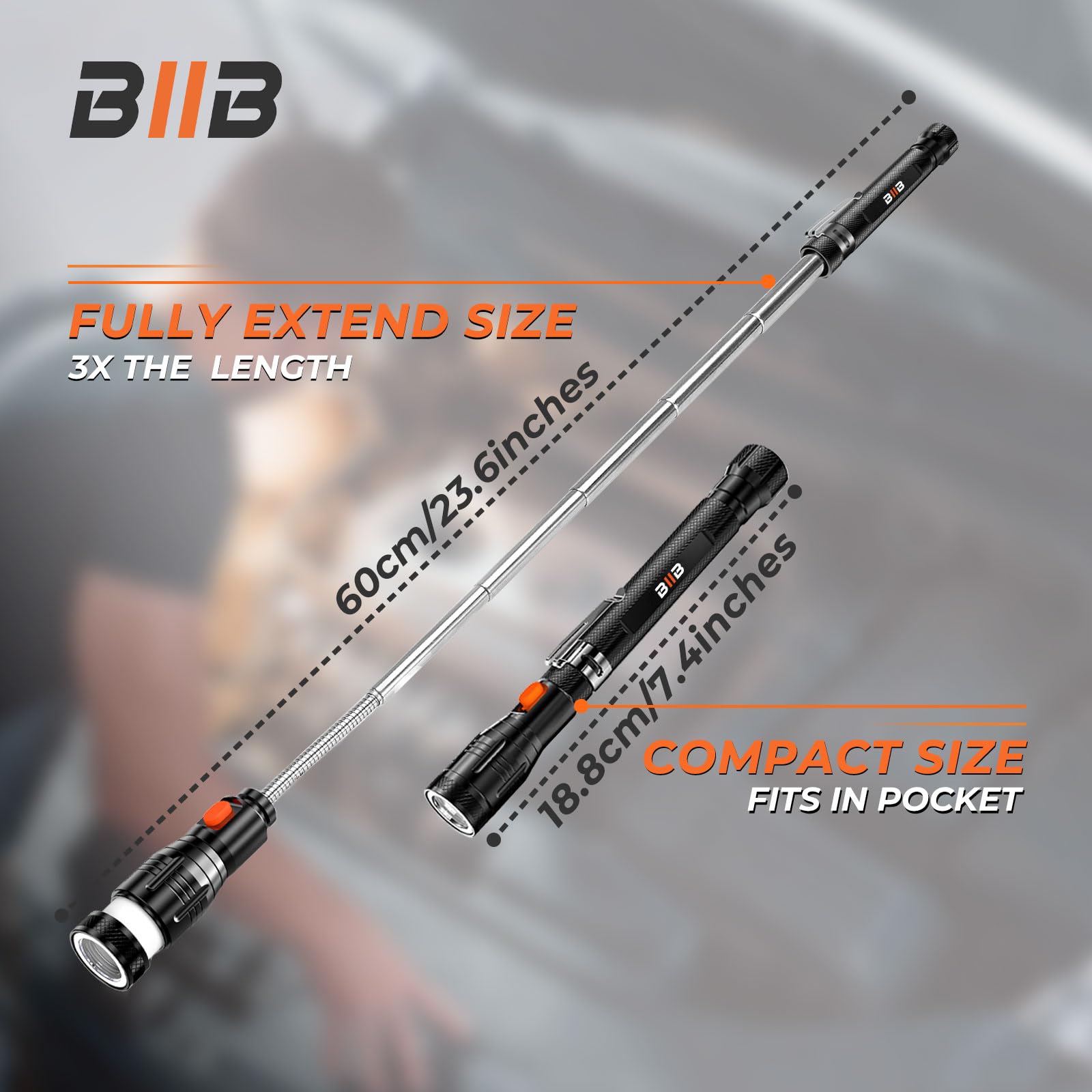 BlIB Gifts for Men, LED Magnetic Pickup Tools Birthday Gifts for Men, Mens Gifts for Him Dad Husband Grandpa, Useful Stocking Stuffers for Adults, Dad Gifts for Mens Who Have Everything, Cool Gadgets - Available at All In One Marketplace Canada