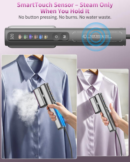 ELORTI Steamer Clothes, 1200W Dual Voltage Portable Travel Clothes Steamer