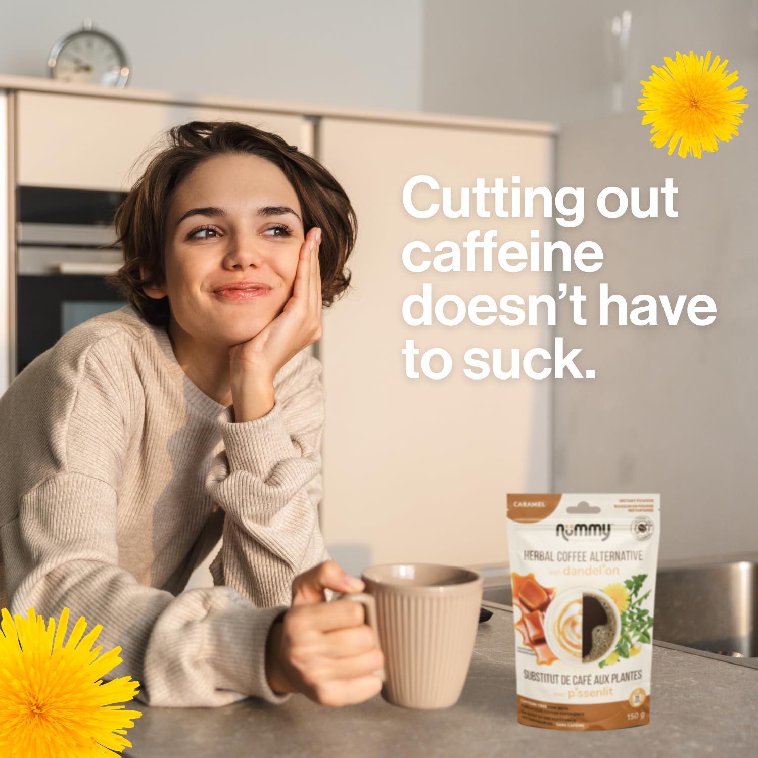 Nummy Creations Caramel Chicory & Dandelion Coffee Alternative - 150 Cups (300g)