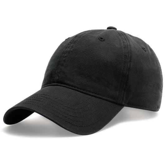 FURTALK Cotton Low Profile Baseball Cap Hat for Men Women Adjustable Dad Hat Four Seasons Classic Black