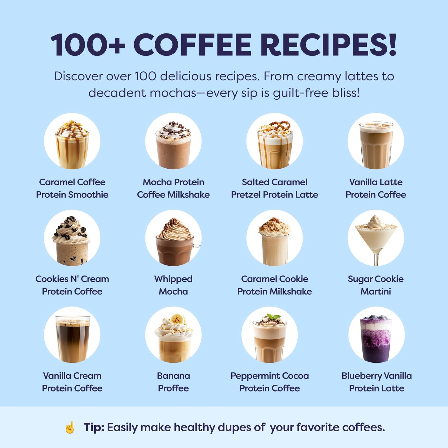 French Vanilla Protein Iced Coffee - Whey Protein & Cold Brew Blend - 100% Natural, 80mg Caffeine, No Added Sugar, 20 Servings