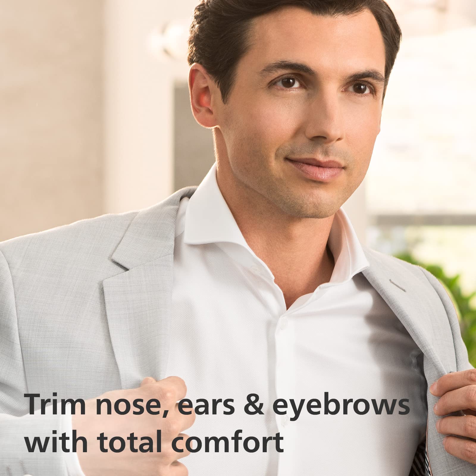Philips Nose Trimmer Series 3000, Nose, Ear & Eyebrow Trimmer with Protective Guard System & Travel Pouch, NT3650/26 - Available at All In One Marketplace Canada