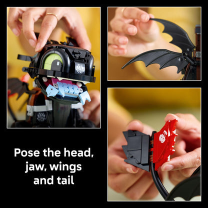 LEGO Icons How to Train Your Dragon: Toothless Building Set for Adults, Ages 18+ - Room Decor for Office, Bedroom, or Book Shelf - Collectible for Movie Fans - Gift Idea for Birthdays - 10375 LEGO