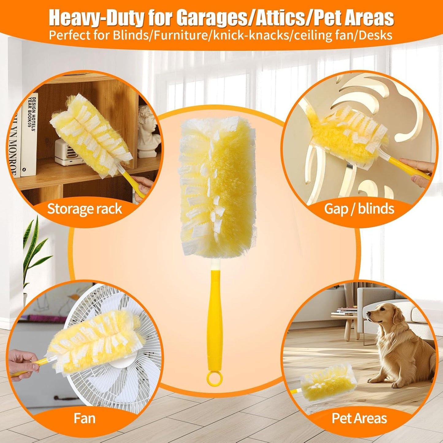 36 Pack Disposable Duster Refills for Swiffer,360°Heavy Duty Microfiber Duster Kit with 1 Handle,Multi-Surface Duster Refills for Furniture, Blinds, Ceiling Fans Cleaning - Available at All In One Marketplace Canada
