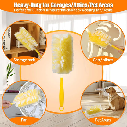 36 Pack Disposable Duster Refills for Swiffer,360°Heavy Duty Microfiber Duster Kit with 1 Handle,Multi-Surface Duster Refills for Furniture, Blinds, Ceiling Fans Cleaning - Available at All In One Marketplace Canada