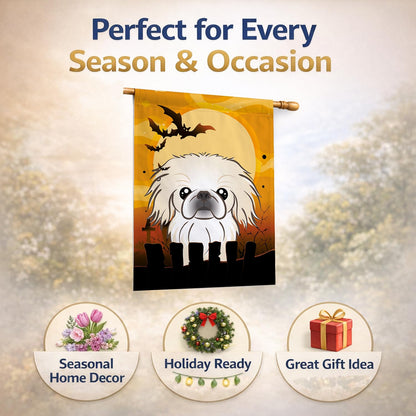 Drapeau de maison en toile Caroline's Treasures BB1779CHF Pekingese d'Halloween, multicolore, grand format
