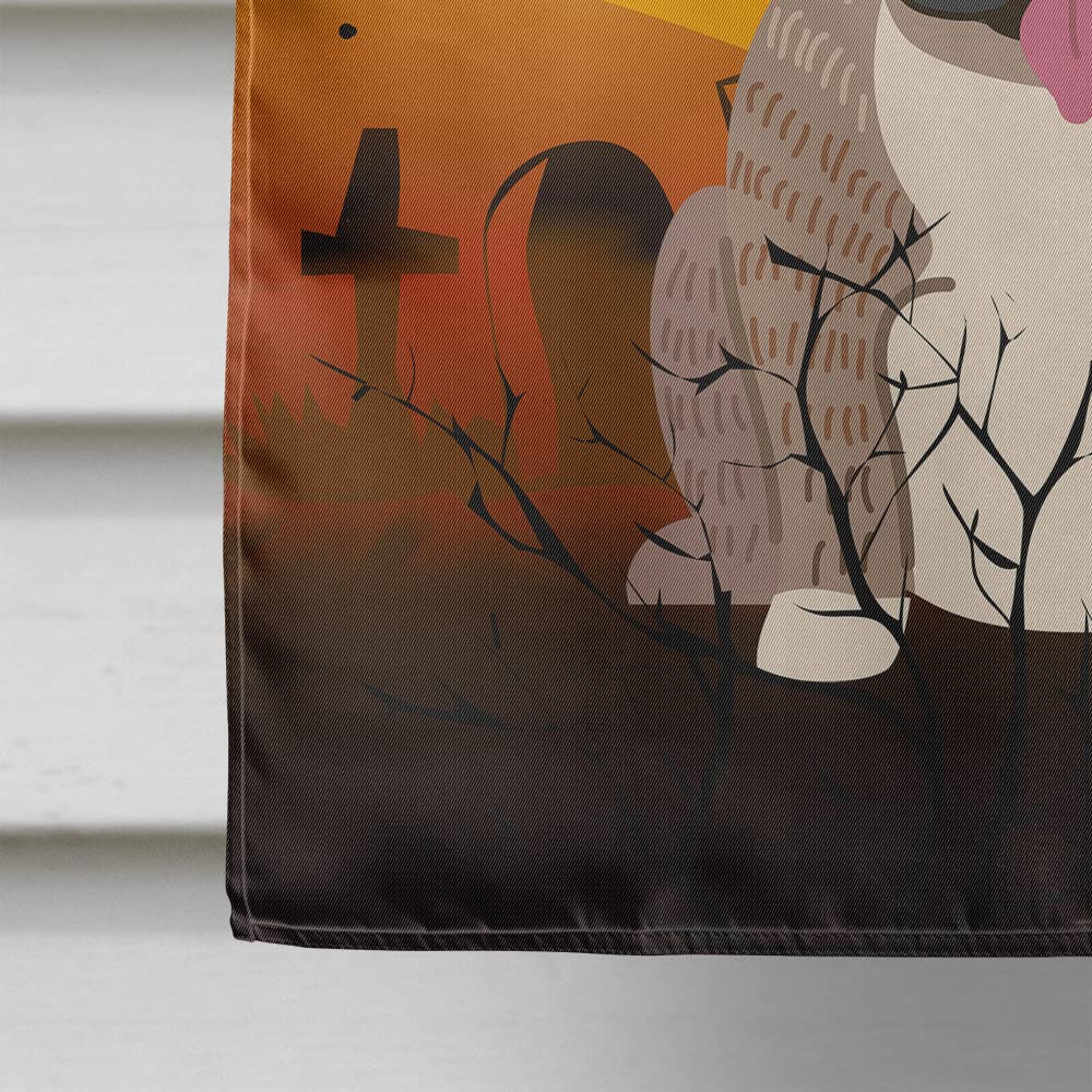 Drapeau de maison en toile Caroline's Treasures BB4392CHF Halloween bouledogue anglais bringé gris, grand, multicolore