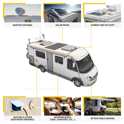 SIKA - Multi-Purpose sealant and Adhesive - Sikaflex-221 - White - Ideal for RV and Motorhome Repair - Permanent - Weather Resistant - Paintable - 300 mL 🍁 All In One Marketplace Canada