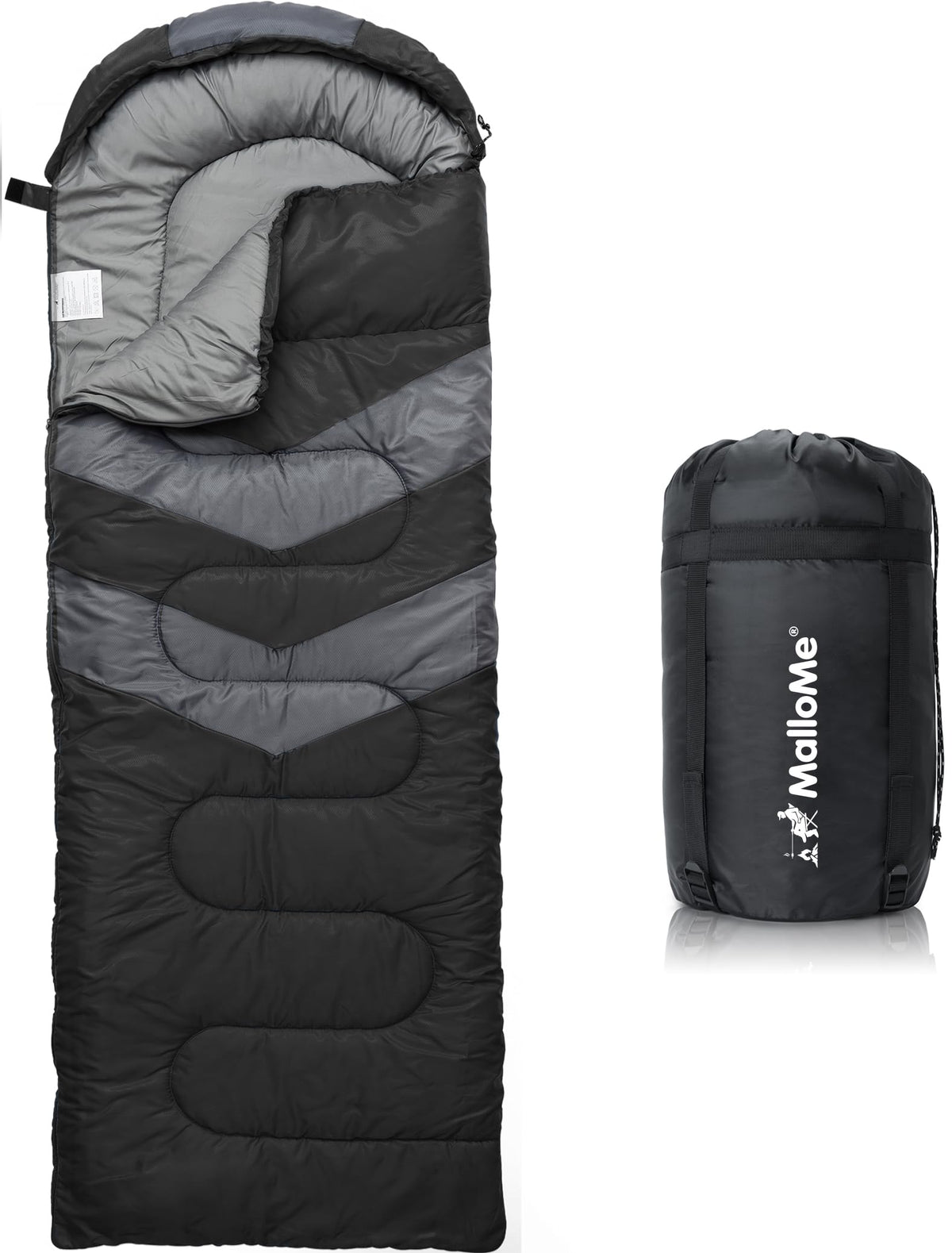 MalloMe Sleeping Bag for Adults Kids Boys & Girls for Winter, Fall & Spring - Single & Double - Waterproof Lightweight & Portable Backpacking Camping & Hiking Outdoor Travel with Compact Bag 🍁 All In One Marketplace Canada