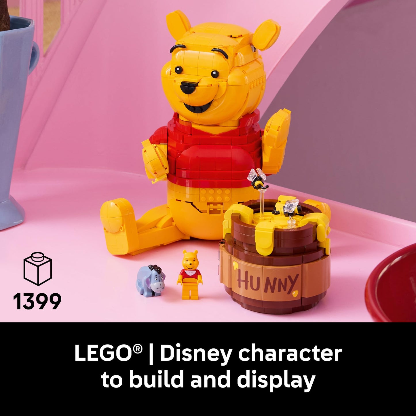 LEGO Disney Winnie the Pooh Building Set - Home, Office or Book Shelf Decor for Adult Fans, Ages 18+ - with Eeyore Figure - Collectible Disney Gift - 43300 LEGO