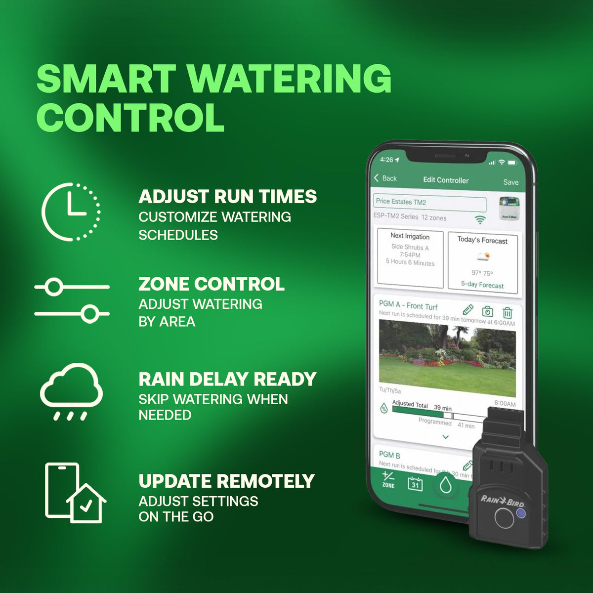 Rain Bird LNK2 Smart WiFi Module (2nd Generation), Compatible with TRU Rain Bird Irrigation Timers and ESP-LXIVM, ESP-ME, ESP ME3, ESP-TM2, LXME2, RZXe Controllers Made After 11/2/16