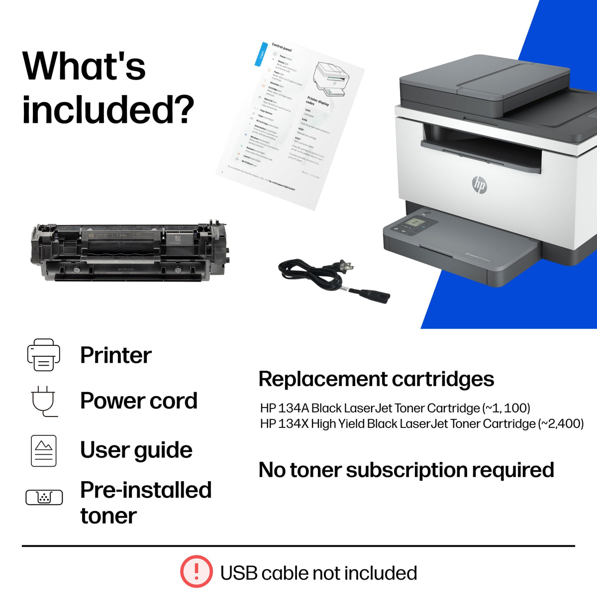 HP LaserJet Multi-Function M234sdw Monochrome Printer with Two-Sided Printing and Auto-Document Feeder | 6GX01F