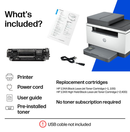 HP LaserJet Multi-Function M234sdw Monochrome Printer with Two-Sided Printing and Auto-Document Feeder | 6GX01F