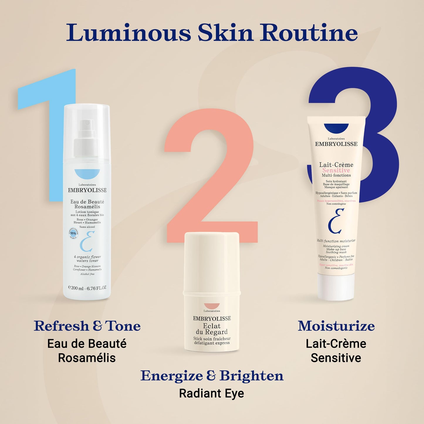 Embryolisse Lait Crème Sensitive Moisturizer. Hypoallergenic Face & Body Cream for All Skin Types With Aloe Vera & Shea Butter. Fragrance-Free & Suitable for Sensitive Skin - 100ml Embryolisse