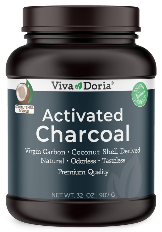 Viva Doria Virgin Activated Charcoal Powder, Coconut Shell Derived, Food Grade, 907 g (2 lb)