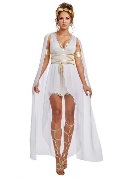 Costume de déesse grecque Vénus pour femme adulte Dreamgirl, costume d'Halloween, multicolore, très grand (XL)