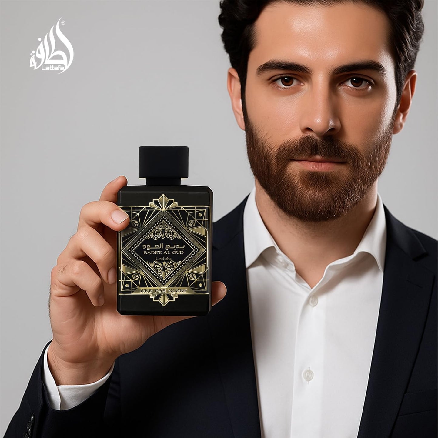 Lattafa Bade'e Al Oud for Glory for Unisex Eau de Parfum Spray, 3.4 Ounce Lattafa